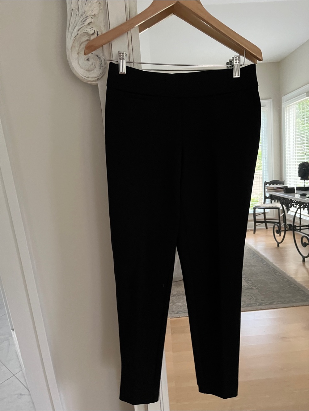 Anne Klein Black Pull-On Slim Ponte Leggings